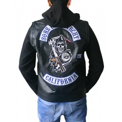 Sons of Anarchy Jax Teller Hoodie Leather Jacket